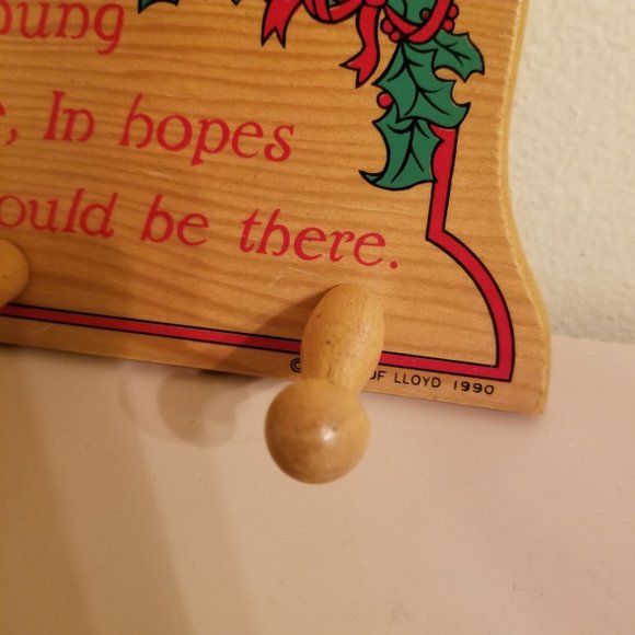 House Of‎ LLoyd 1990 Wooden Christmas Holiday Stocking Hanger Holder Rack Decor - Picture 5 of 5